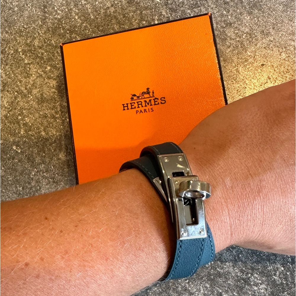 Hermes Kelly Double Tour Leather Bracelet